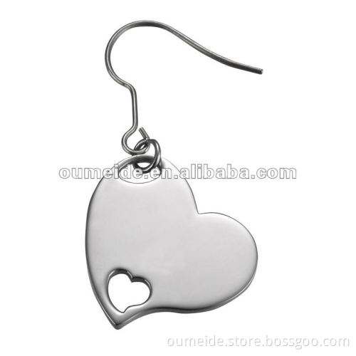 OEM/ODM Metal Factory-HOT Wholesale Lady heart earring
